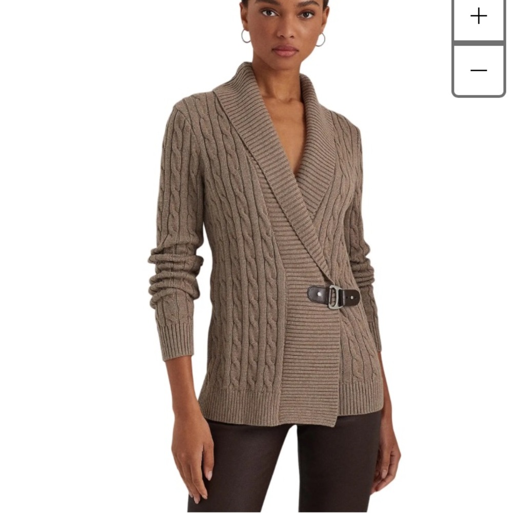 Ralph Lauren Brown Cable Knit Sweater